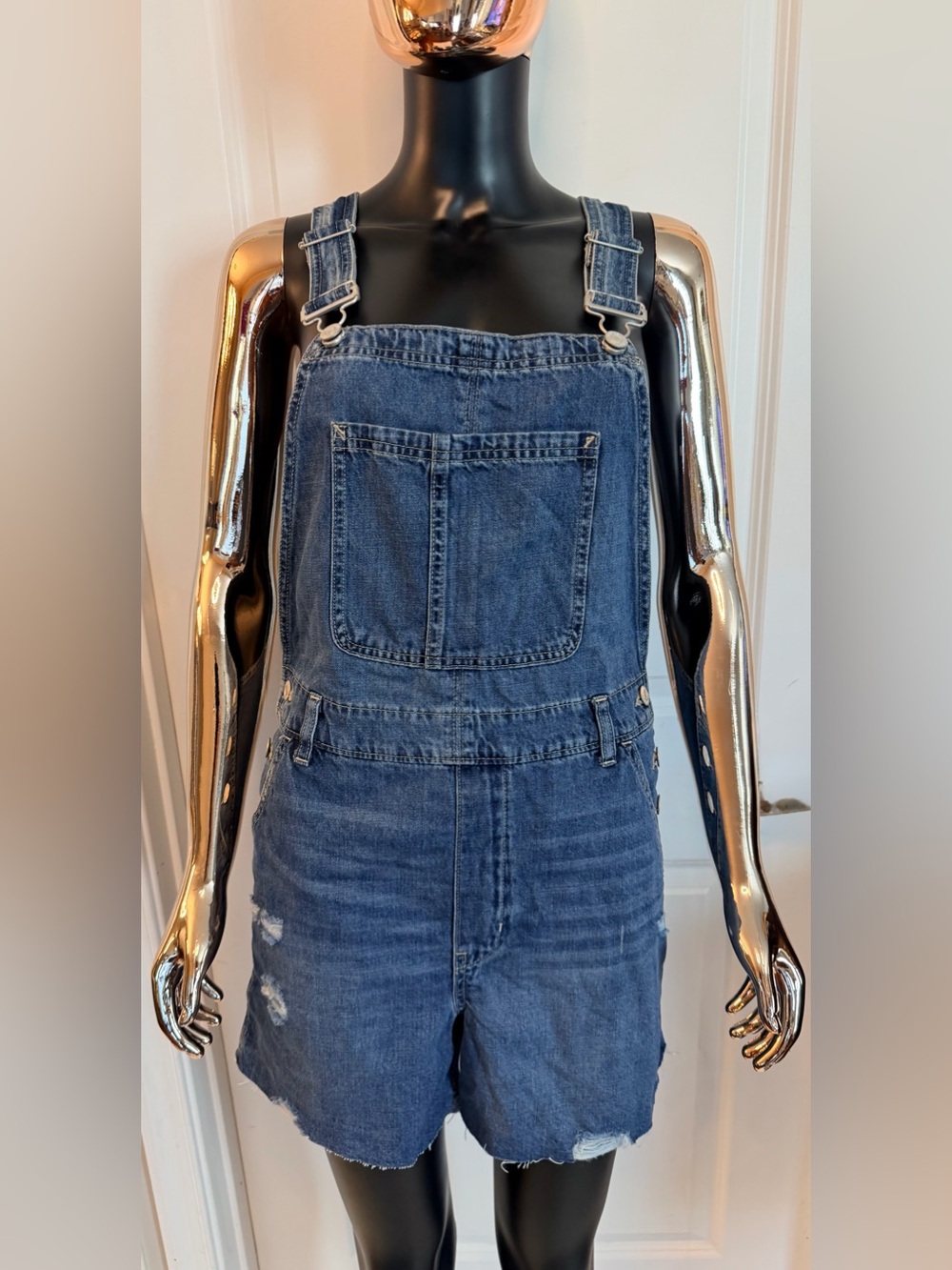 GAP Dark Blue Denim Short Overalls
